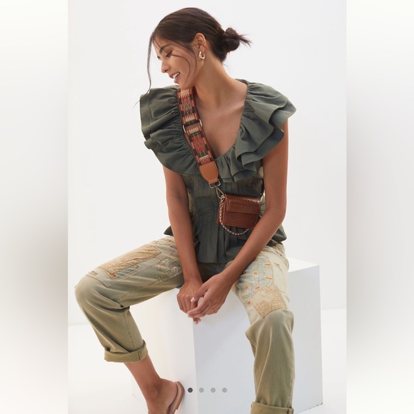 Pintuck Ruffle Blouse - Picture 2 of 9